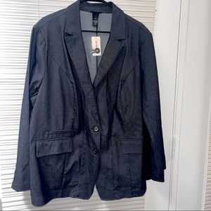 Lame Bryant Woman’s Blue Denim Blazer